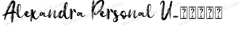 Alexandra Personal U字体转换